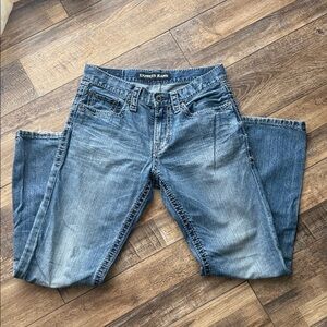 Express Men's Light Blue Relaxed Boot Cut Jeans